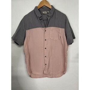 VANS | Casual Pink and gray button up | size medium‎